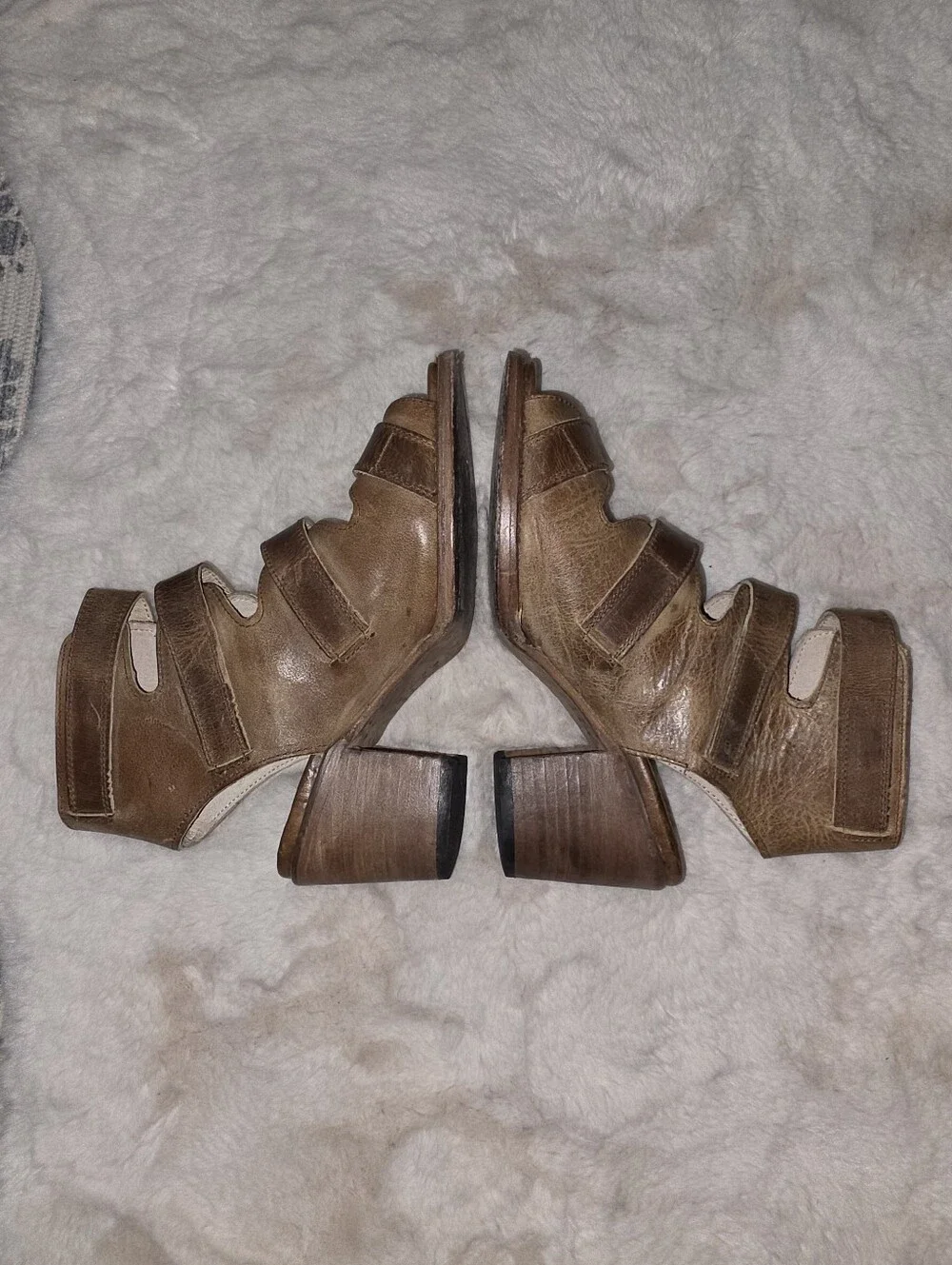 Freebird by Steven Quail Tan Leather Booties  8 - Picture 4 of 6